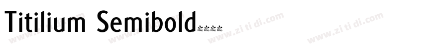 Titilium Semibold字体转换